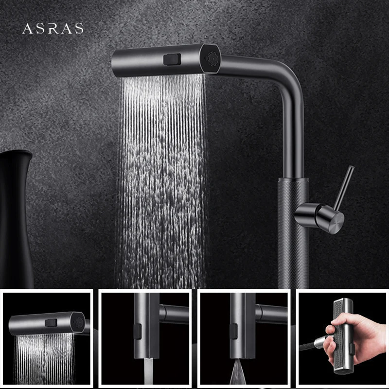 ASRAS Nanometer Honeycomb Embossing Kitchen Island Sinks Large Size 4mm Panel Handmade Step Cup Rinser kitchen Sinks