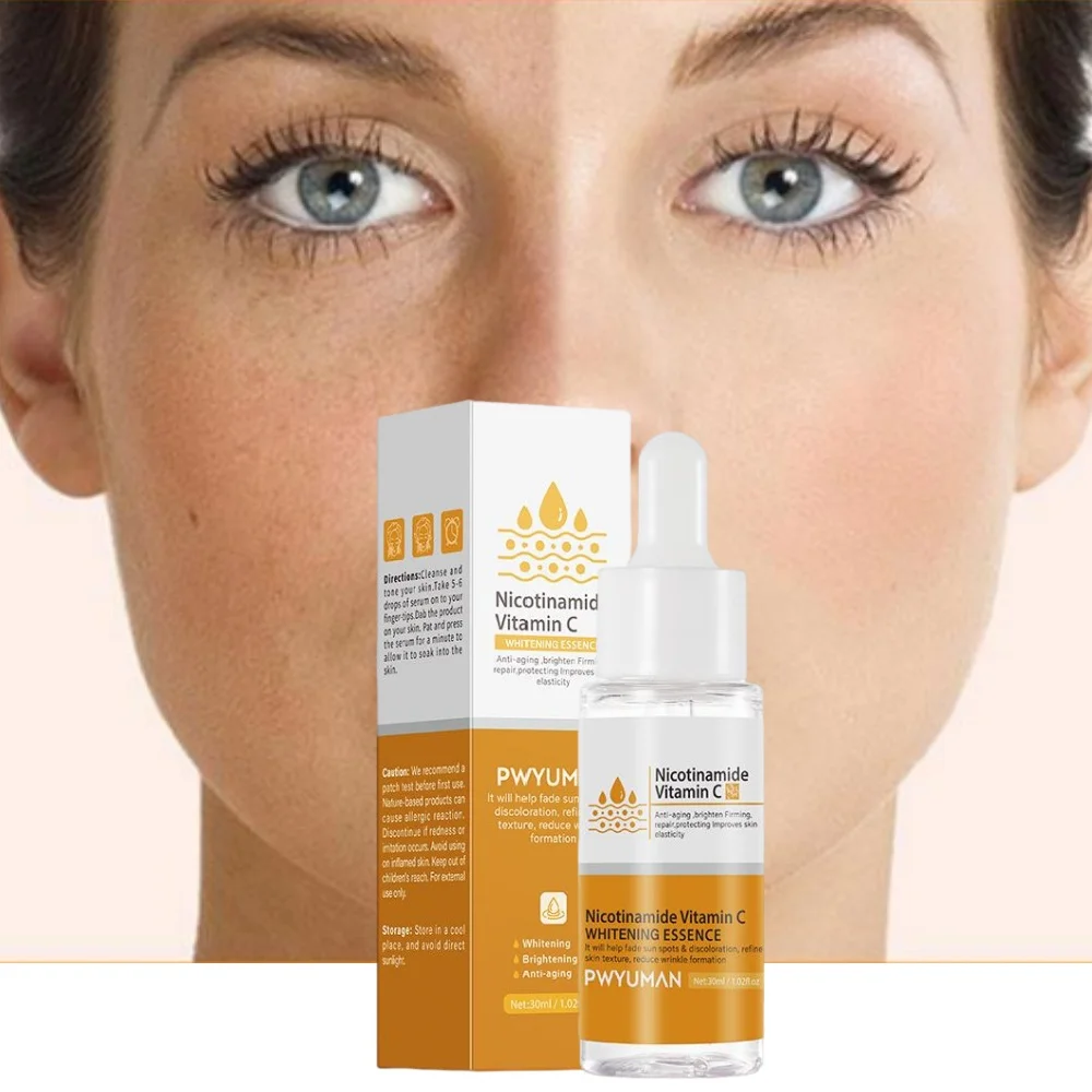 

Vitamin C Whitening Freckle Face Serum Remove Dark Spots Melasma Fade Melanin Anti-Aging Moisturizing Essence Brighten Skin Care