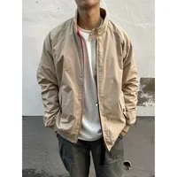 American High Street Retro Harrington Workwear Jacket Spring and Autumn2024New Casual Versatile Stand Collar Jacket 1