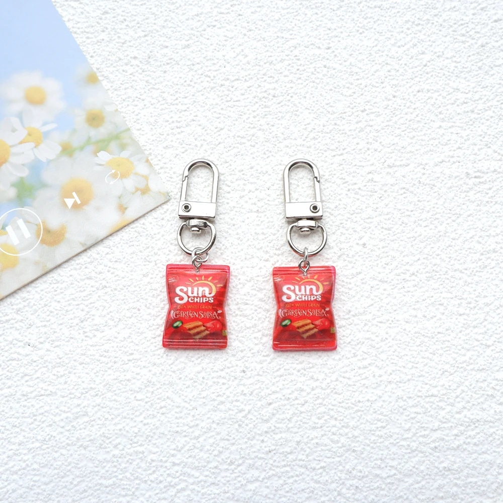 Set of 2 Adorable Snack-Themed Keychain Accessories