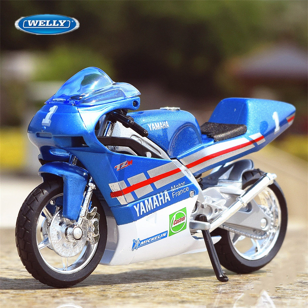 

Модель гоночного мотоцикла WELLY 1:18 YAMAHA TZ250M из сплава, имитация литых металлических игрушек, модель мотоцикла, коллекционные детские подарки