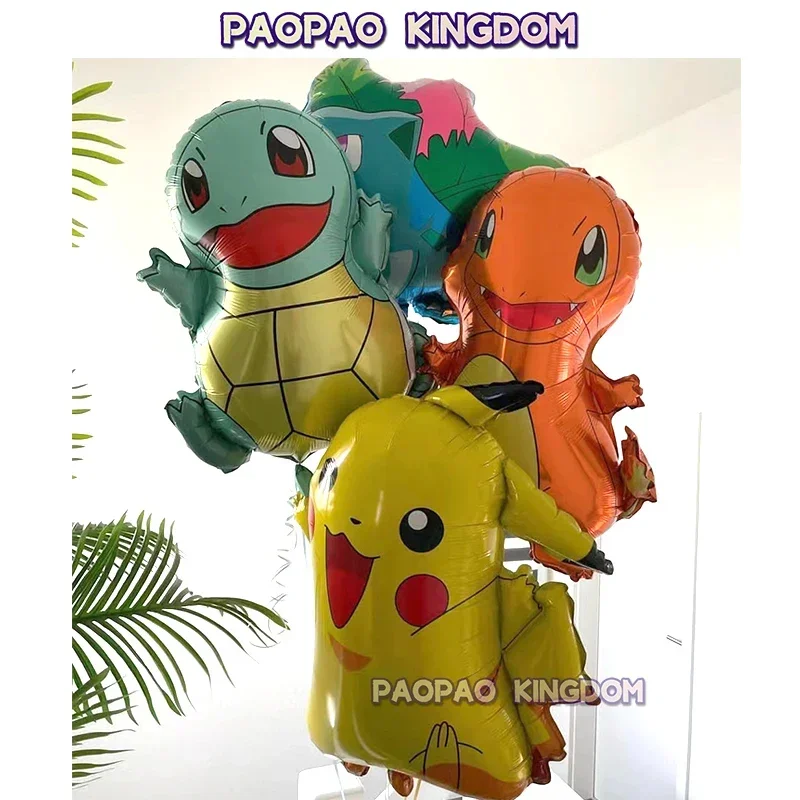 Ballon en aluminium à figure humaine Pokémon pour enfants, Pikachu, SLaura,  Bulbasaur, fournitures de décoration, cadeau