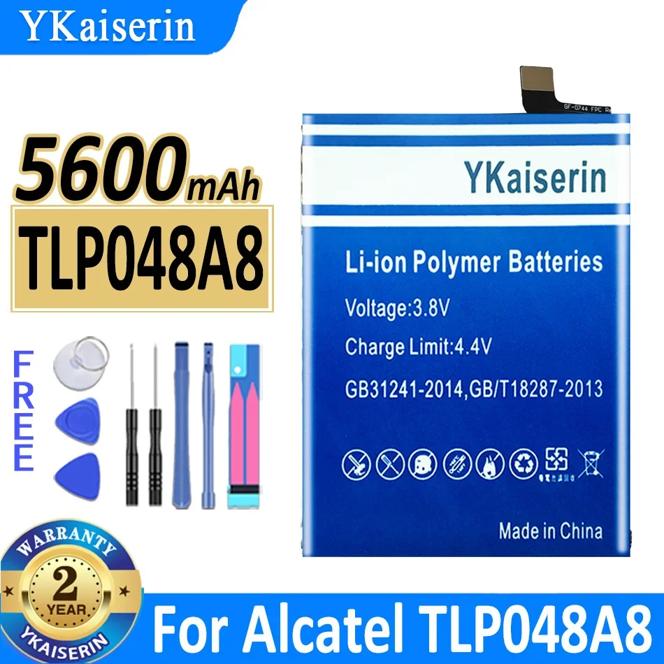 

5600mAh YKaiserin Battery TLP 048A8 For Alcatel TLP048A8 Mobile Phone Batteries