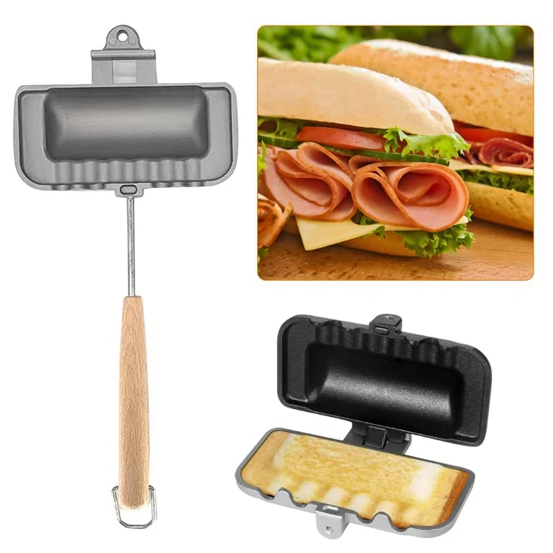 

Double-Sided Sandwich Baking Pan, Cheese Maker Sandwich Maker Flip Pan, Camping Frying Pan