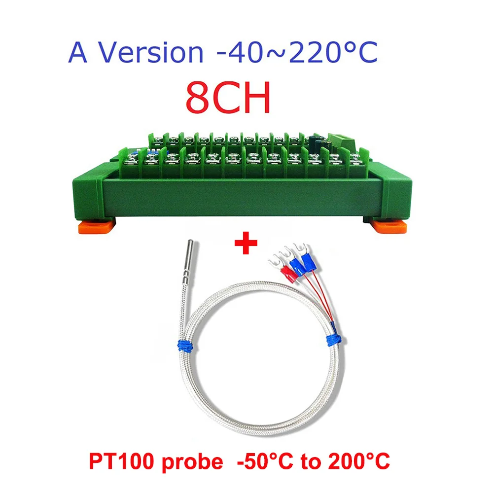 8AI RS485 Analog Input PT100 RTD RS485 Temperature Sensor Acquisition ...