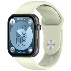 Sports Silicone Strap - Comfortable Replacement Bracelet for Huawei Watch Fit Accessories (Official Green)