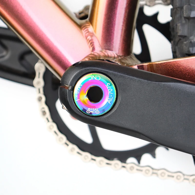 MUQZI Crank Arm Fixing Bolt MTB Bike M18 Crank Cover Screw Aluminum Alloy Crankset Cap
