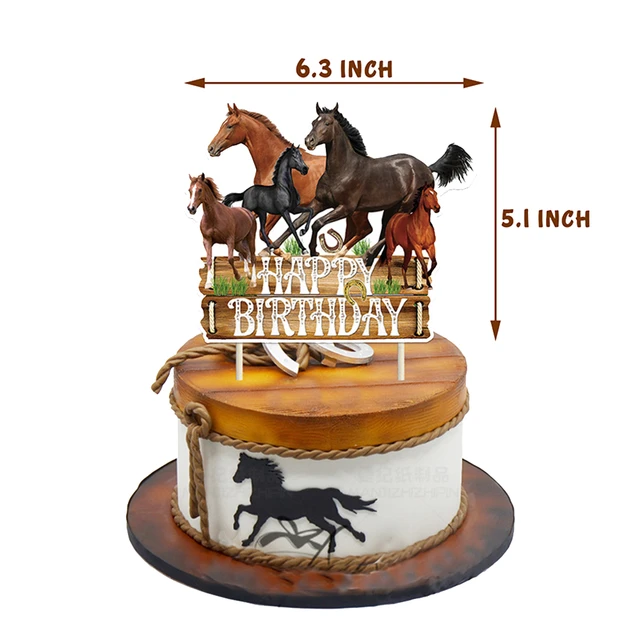 kit decoration gateau theme cheval