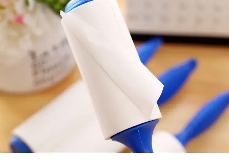 Lint Roller 1 Roll 50 Sheets With Handle Brush Dust Remover Sticky Clothes Pet Dog Hair Fabric Fluff Cleaner Accessories