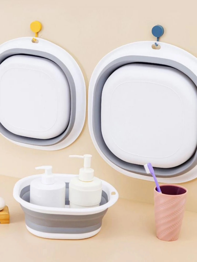 Portable Folding Basin Dirty Clothes Storage Underwear Cleaning Kitchen Sink Washing Basin Laundry Tub