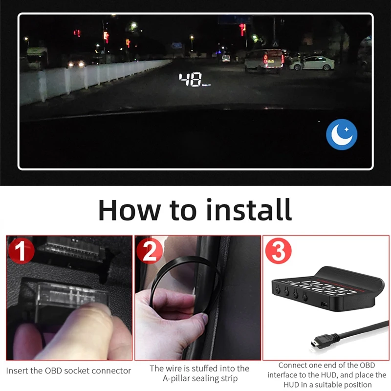 M5 ڵ HUD OBD2  ÷,  Һ ð  ,  ڵ  RPM ˶