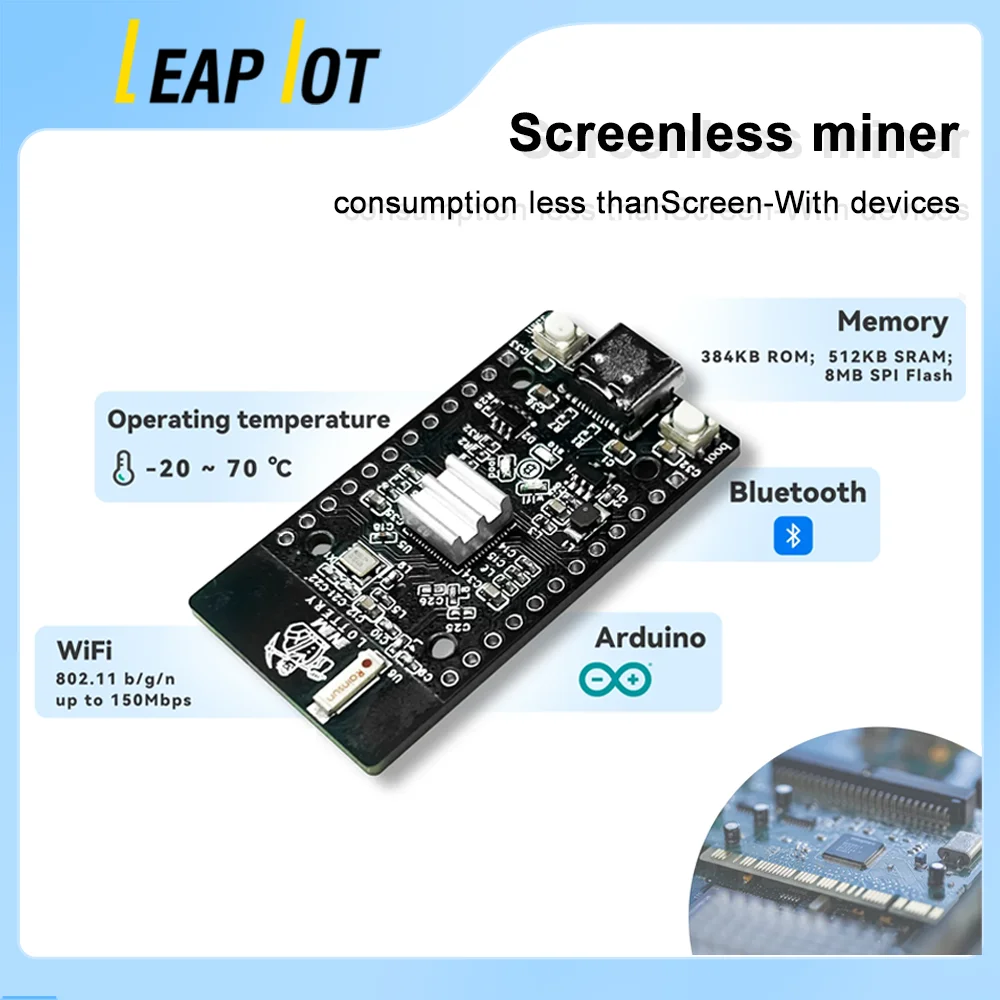 NerdMiner BotChain Bitcons Solo Lottery BTC Board Screenless ESP32 ...