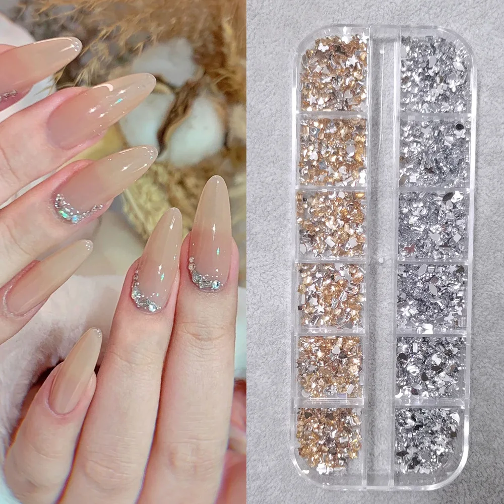 Deluxe Nail Art Rhinestones Kit with Storage Organizer for Stunning Holiday Designs