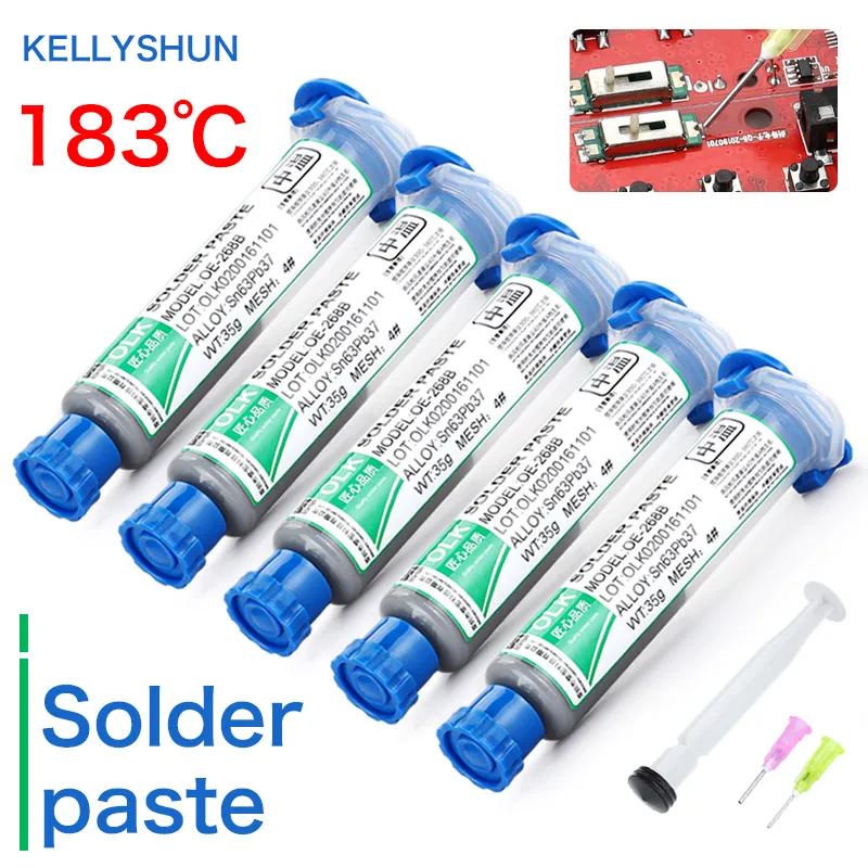 Syringe Type Silver Solder Paste Flux For Soldering IC PCB 183℃ SMD