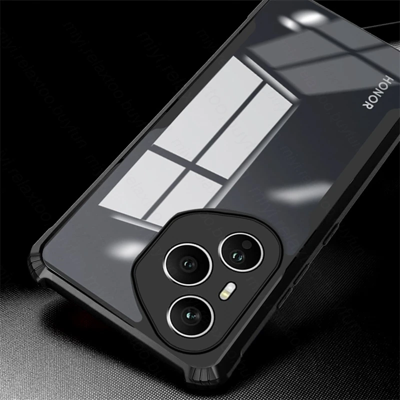 Transparent Acrylic Shockproof Armor Case with TPU Soft Frame Protection