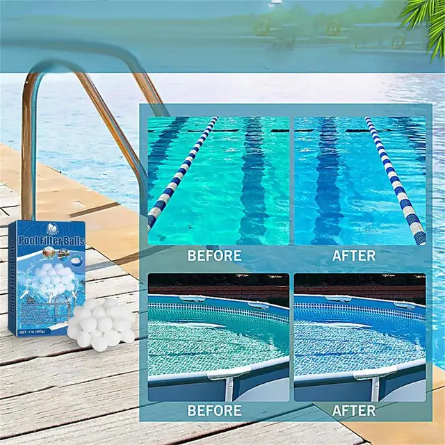 Úszómedence Szűrő Szálas Golyó Speciális Finom Közepes Tiszta Pamut Könnyű Nagy Szilárdságú Víztisztító Bal - Image 3