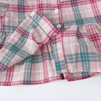 Ensemble deux pièces d'été décontracté et élégant pour filles et adolescentes de 3 à 10 ans : haut à carreaux à col carré rose + pantalon large 6