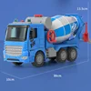 Large Simulation Engineering Mixer Truck Model Inertia Transporter Concrete Cement Truck Light Music Children Toys Gift 6