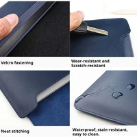 Étui en cuir PU pour ordinateur portable, housse de support, pochette pour hommes et femmes 13 14 15 15.6 16 pouces pour Macbook Air Samsung HP Lenovo 4