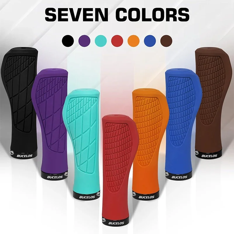 BUCKLOS MTB Handlebar Grips Ergonomic Comfortable Mountain Bike Lokc Grips Bicycle Soft Rubber Handlebar Grip Bike Accessories 2