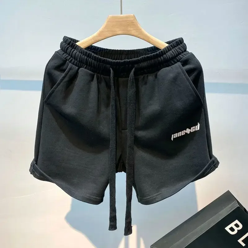 thumbnail image 1 of Pantalones cortos con cordón para hombre, joggers, baloncesto, sudadera, talla pequeña, novedad, pantalones cortos holgados para hombre, elásticos, informales, de diseñador, ofertas especiales, 1 of 5