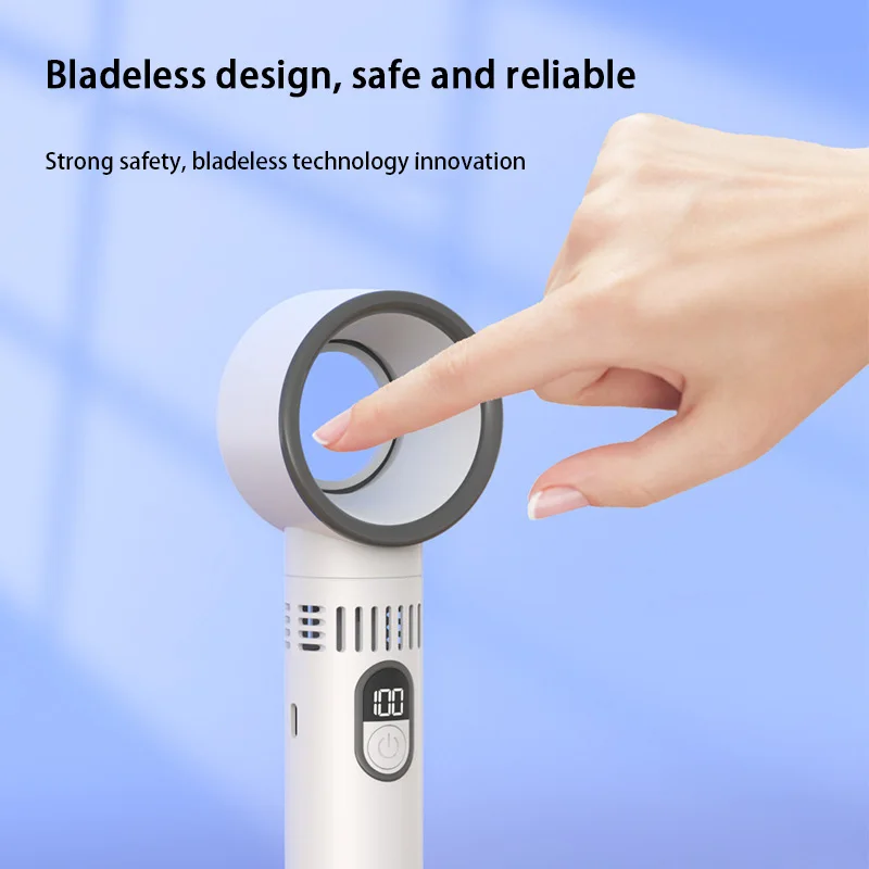 Portable Mini Bladeless Handheld USB Rechargeable Fan