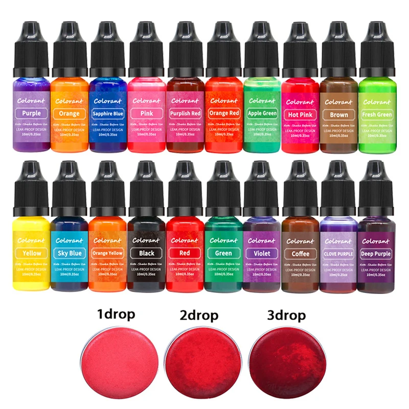 20 Colors Candle Dyes Pigment Aromatherapy Liquid Colorant Pigment DIY Candle Mold Soap Coloring Handmade Crafts Resin