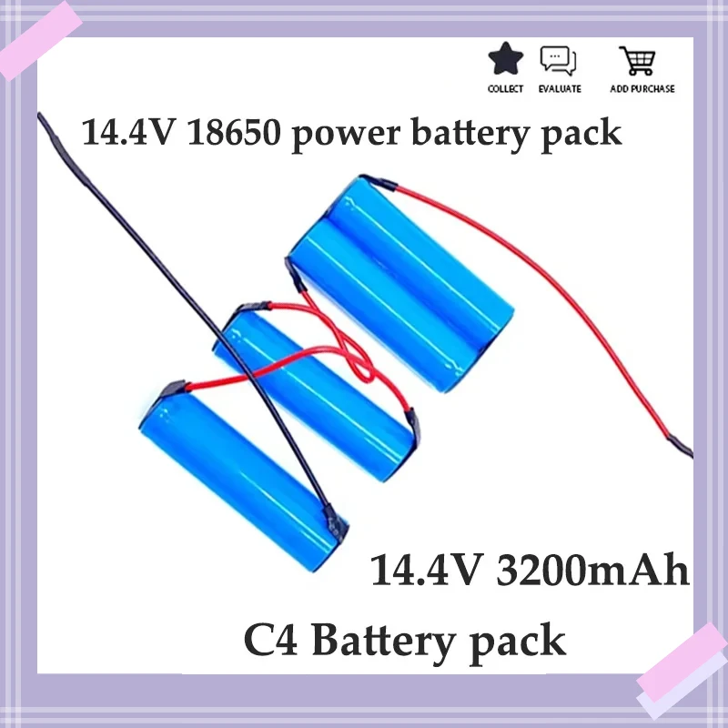 

18650 14.4v New Rechargeable Vacuum Cleaner Battery Pack 3200mah Battery Pack Lithium Ion for Electrolux Zb3104 3105 3102 Zb3107