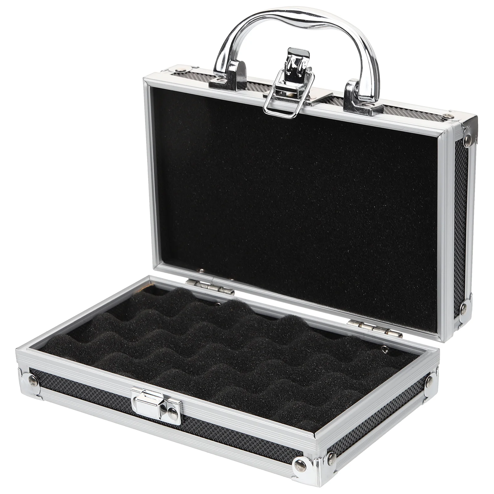 

Aluminum Case 7Inch Lock Metal Briefcase Ripple Foam Hard Aluminum Carrying Case Men Universal Portable Tool Case Laptop Luggage