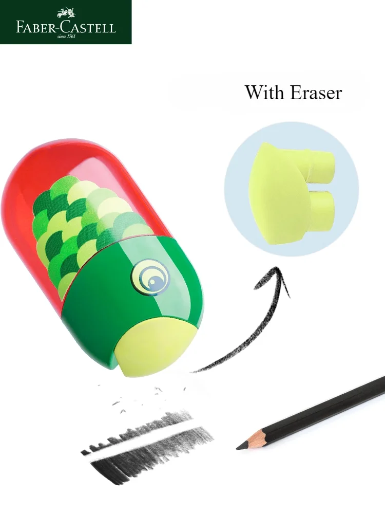 Swordfish 'Twin Combo' Double-Hole Pencil Sharpener And Eraser [Pack Of 20] Assorted Colours [40295