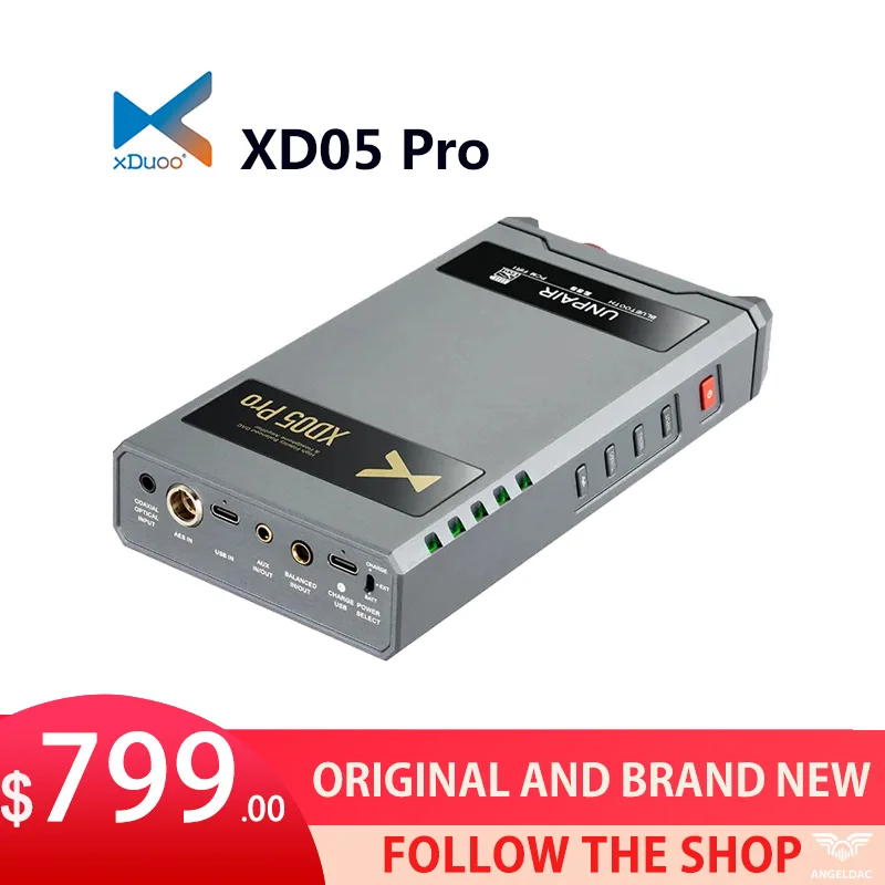 

XDUOO XD05 Pro Портативный полный сбалансированный DAC усилитель для наушников двойной экран 4,4 сбалансированный USB XMOS XU316 декодер усилителя