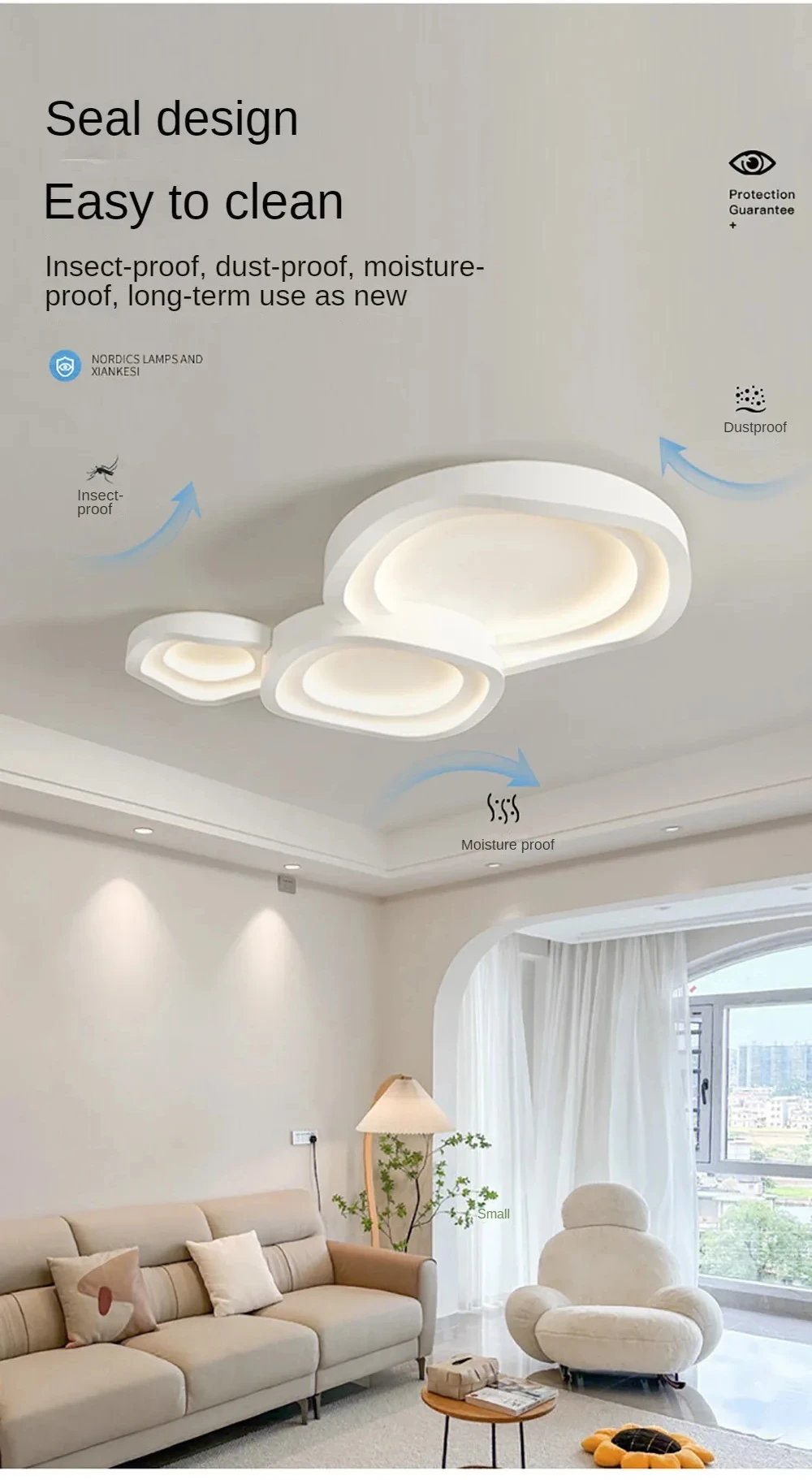 Minimalist White LED Ceiling Lamps Sb153517b17624881bb532448d1c8f681z