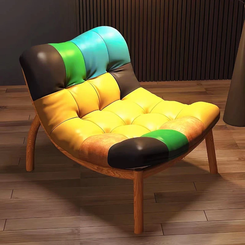 

Sofa Chair, Single Light Luxury Italian Simple Designer Balcony Leisure Chair, Creative Lazy Sofa Chair for Living Room