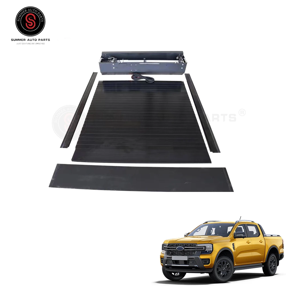 

Hard Pickup Retractable Electric Truck Bed Cover Tri Fold Truck Bed Tonneau Cover For Accesorios Ford Ranger