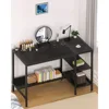 47” Gaming Desk, Home Office Desk with Storage, Small with Monitor Stand, Storage Space-Savor, Computer Desks 4