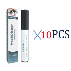 Eyelash Growth & Brow Enhancer Serum with Collagen & Hyaluronic Acid - Natural Formula for Longer, Thicker Lashes & Brows (10 Pcs)