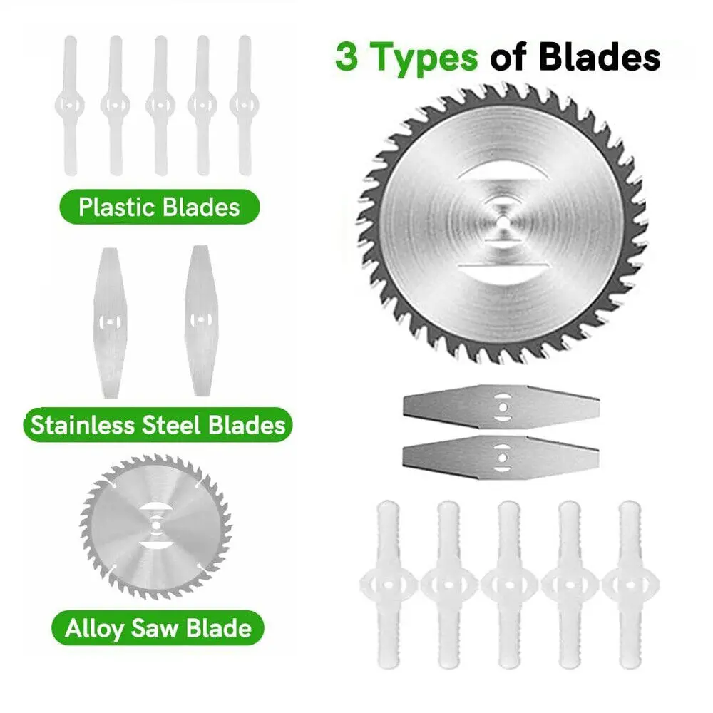 Lama Per Tosaerba Cordless Grass String Trimmer Cutter Plastica Metallo Tagliaerba Lame Per Erbacce Da Giardino Per Attrezzi Da Giardino 8 Confezioni