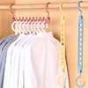 9 hole magic clothes hanger multi-function folding hanger rotating clothes hanger wardrobe drying clothes Hanger Home Organizer 2