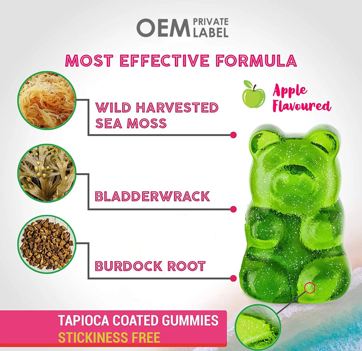 60 pills Irish seaweed gummies, Sea moss gummies, candy free gummy, vegan seaweed gummies