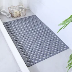 Enhanced Anti - Slip Shower Mat with Quick - Drain Design and Massage Surface (Grey)