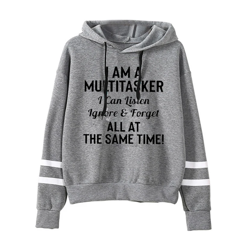 

Одновременная Толстовка I Am A Multitasker, толстовка с капюшоном, Женская Серия цитат, уличная мода в стиле Харадзюку, ретро одежда