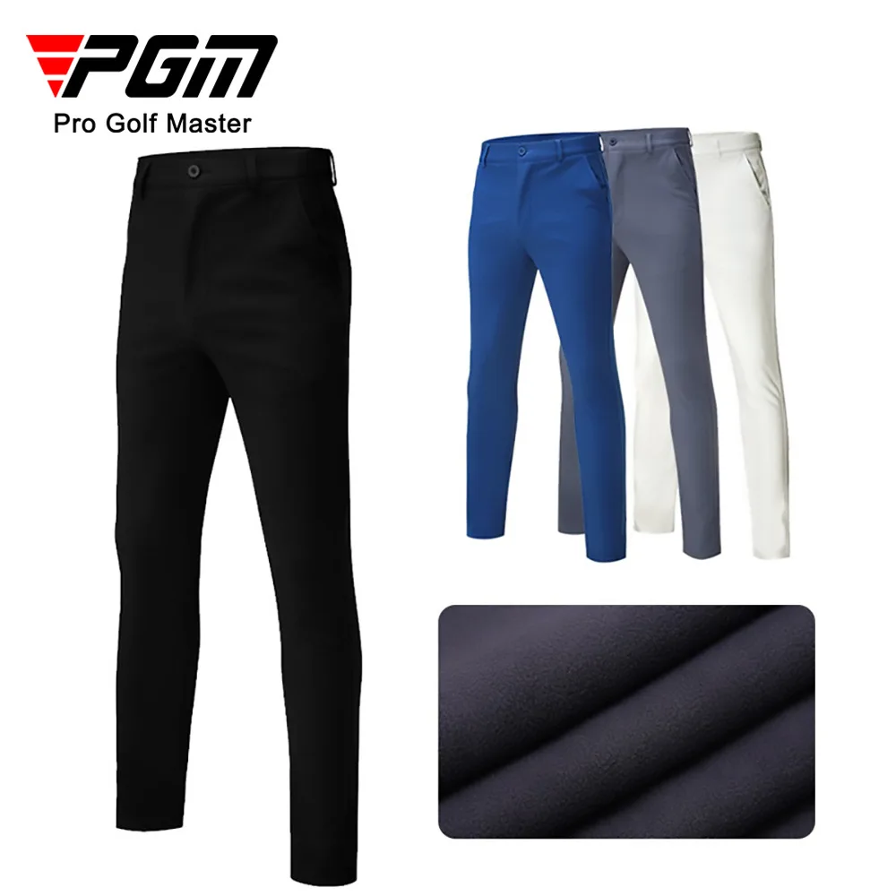 PGM-pantalones de Golf para hombre, ropa de otoño e invierno, pantalones gruesos de felpa, altamente elásticos, deportivos, ropa al por mayor