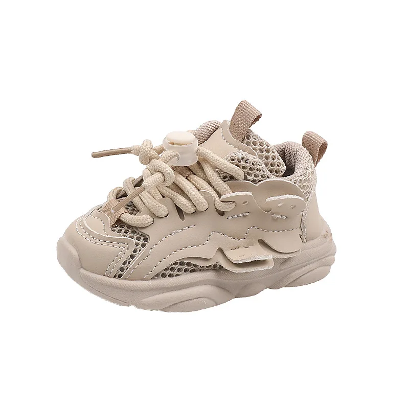 Summer Baby Shoes Fashion Design 1-3 Years Toddler Sneakers Little Kids Casual Sport Shoes Baby Boy Girl Shoes Beige, Pink 5