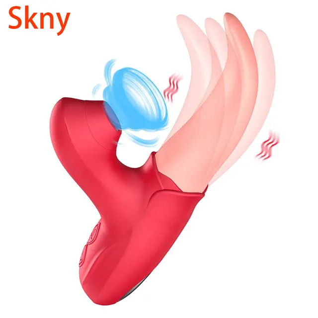 Leistungsstarke Saugen Rose Vibrator für Frauen Mit Zunge Lecken Klitoris Stimulation Nippel Massage Weibliche Erwachsene Waren Sex Spielzeug