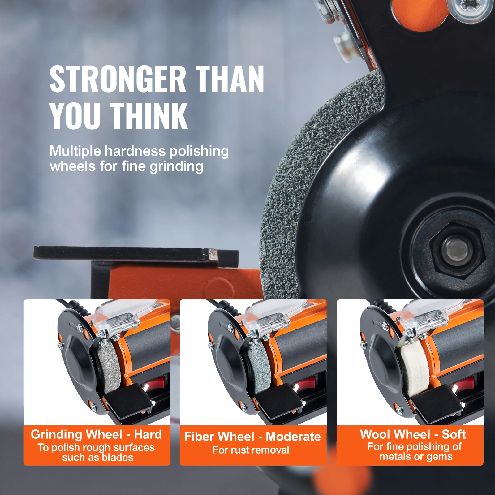 Mini Bench Grinder Polishing Machine for Gemstones and Metals