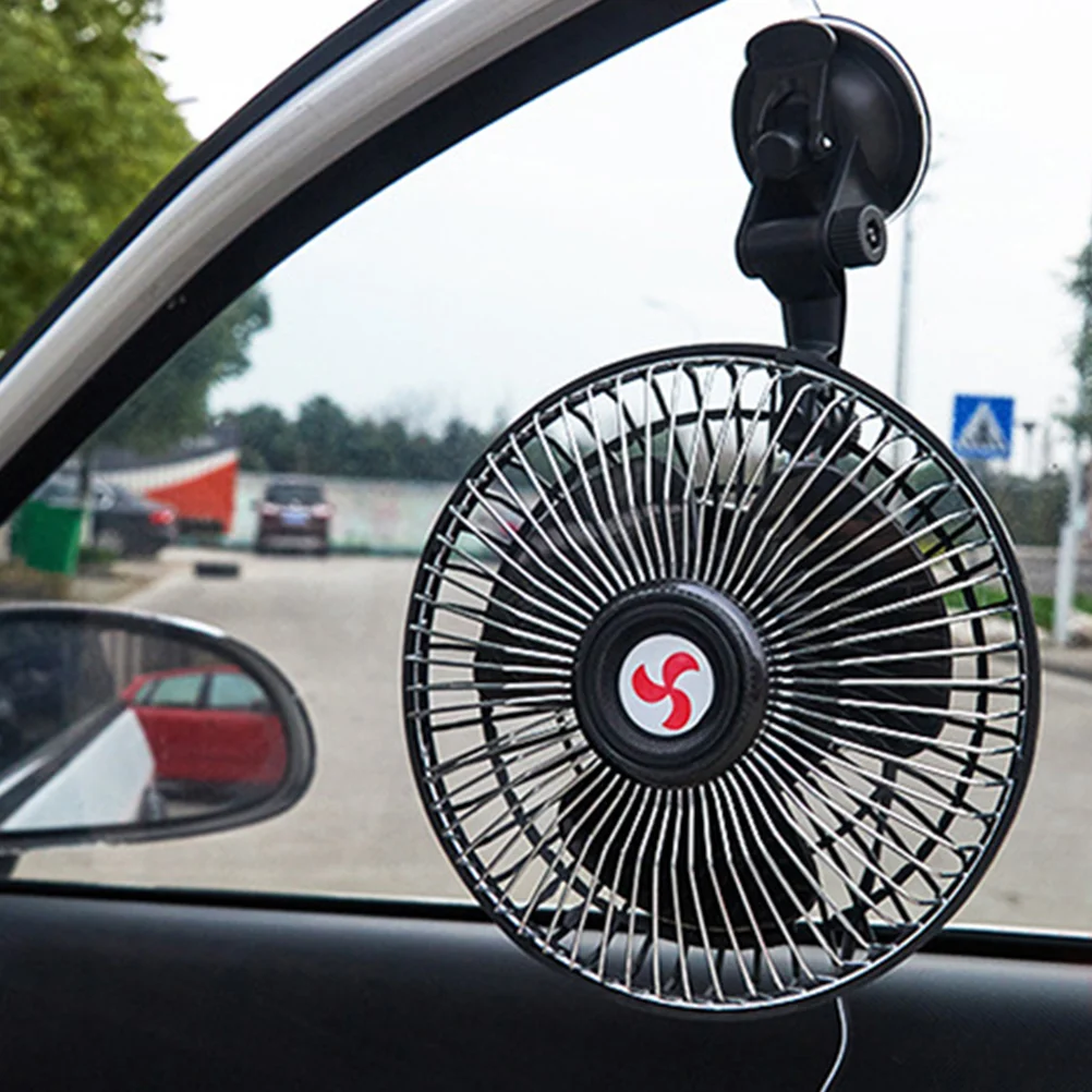 

1PC 6 Inch Car Air Cooling Fan Vehicle Dashboard Fan Suction Cup Wind Cooler Fan Car Interior Accessories (12V)