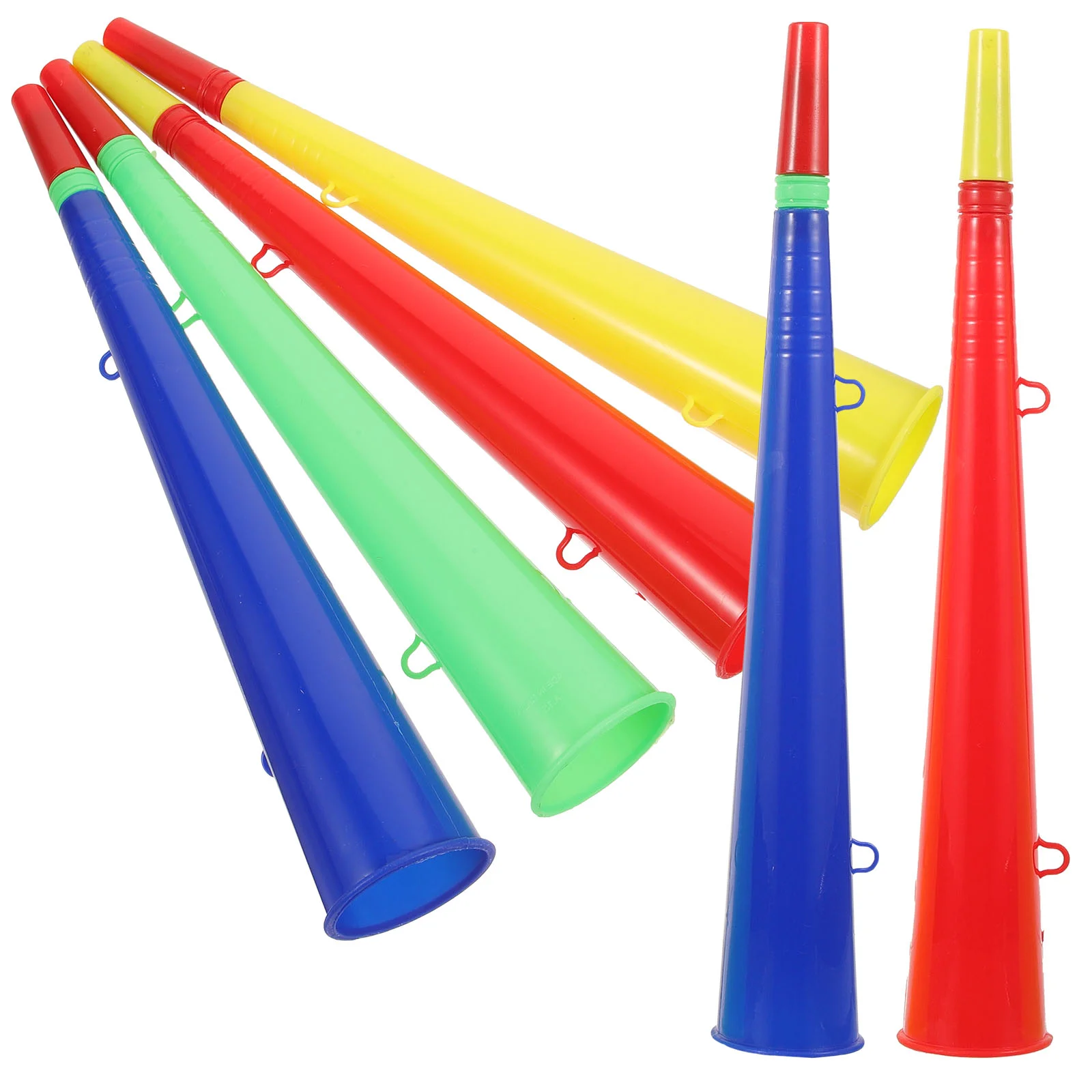 

6PCS Sports Game Plastic Trumpet Fans Props Party Concert Horn Ornaments (Random Color)