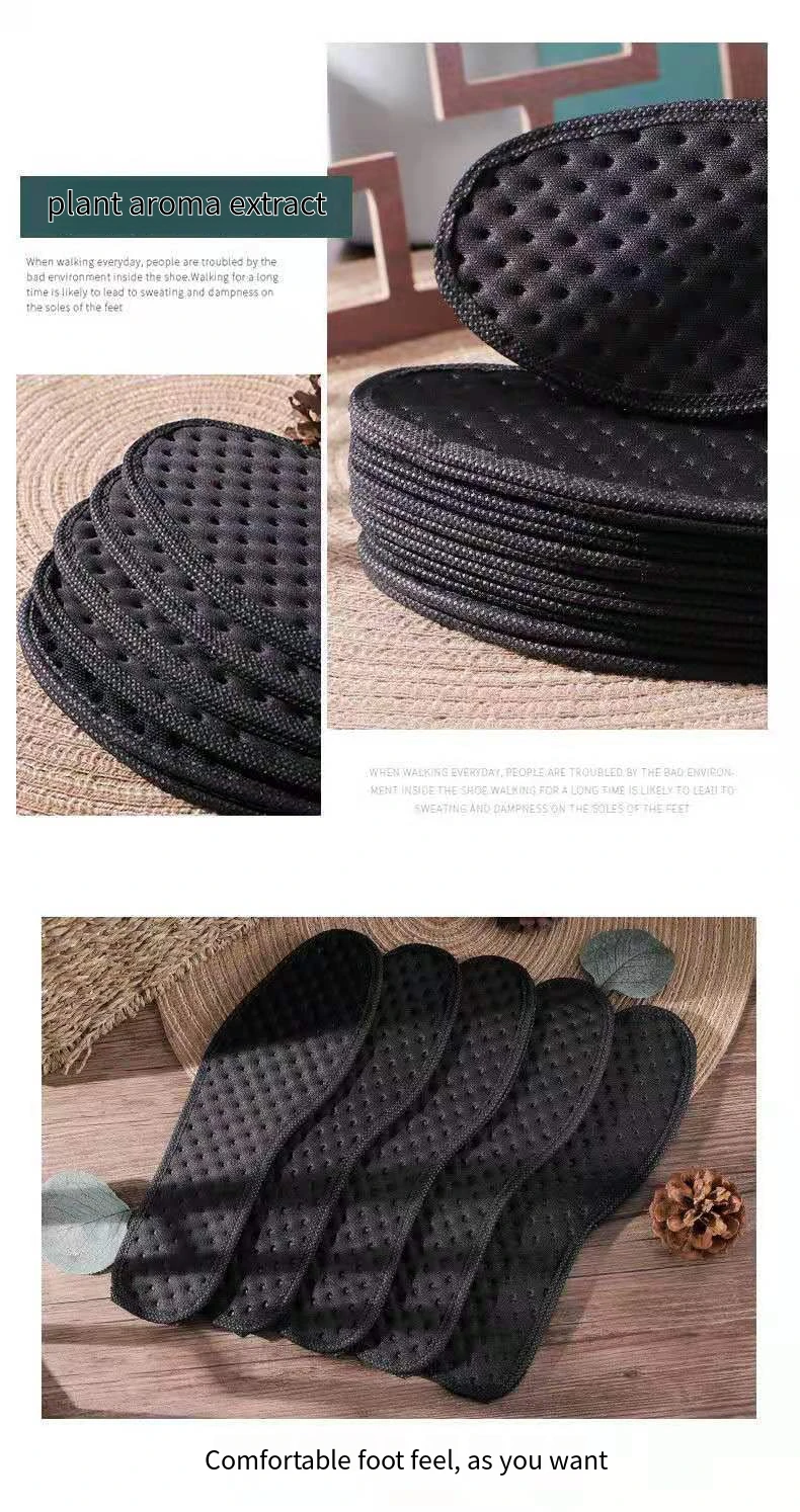 1 Paar Pflanzen-Inss für Schuhe, Bambuskohle, antibakterielles Deodorant, Laufsport, Ins-Füße, stoßdämpfender Schuh_voghion.com