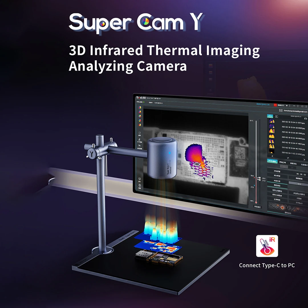 

Инфракрасная 3D тепловая камера Qianli SuperCam Y, анализатор фокусировки для материнской платы телефона, проверка электрической утечки по умолчанию