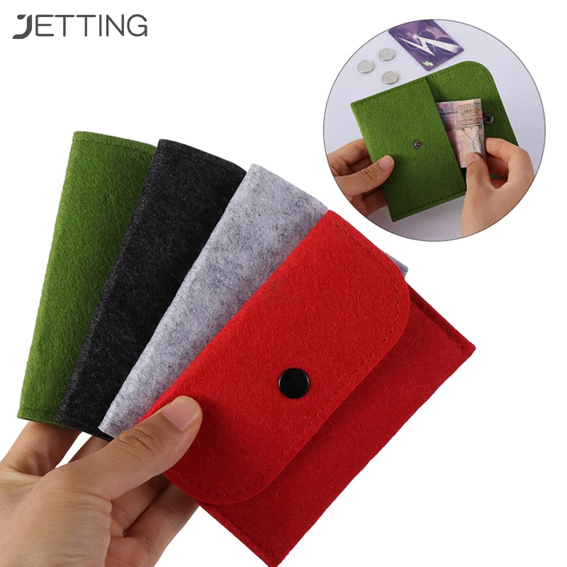 

Unisex Felt Coin Purse Bag Women Girls Mini Zipper Coin Wallet Case Casual Square Money Change Card Key Holder Pouch